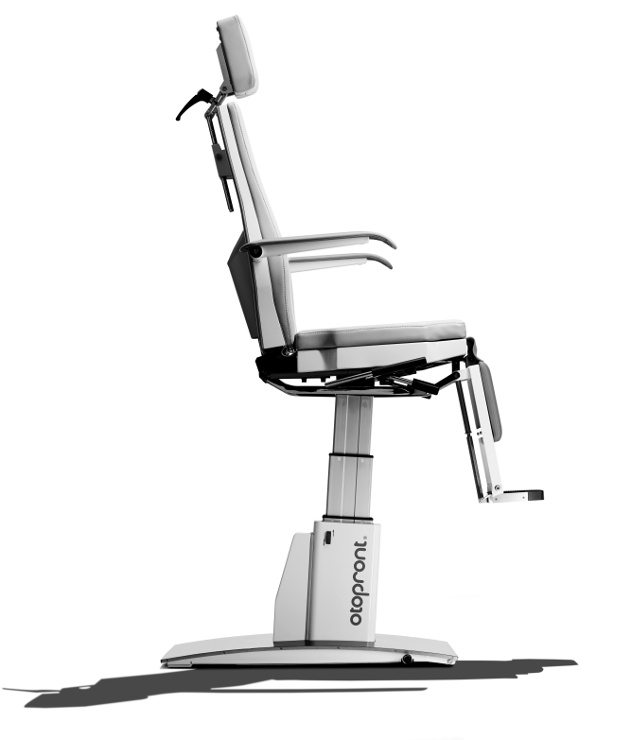 [Translate to English:] Patientenstuhl Sit 4 mit Teleskopsäule Sitzhöhenverstellung 30cm