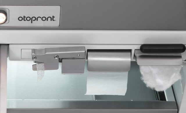 Treatment unit otopront Basic Plus with tongue, cotton and tamponade dispensers